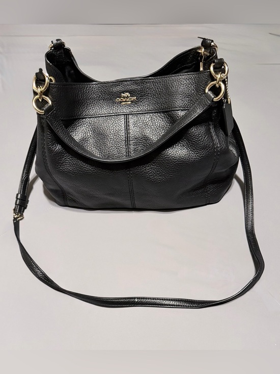 Coach Handbags - Coach✨Black Pebbled Leather Shoulder Bag with Gold Hardware